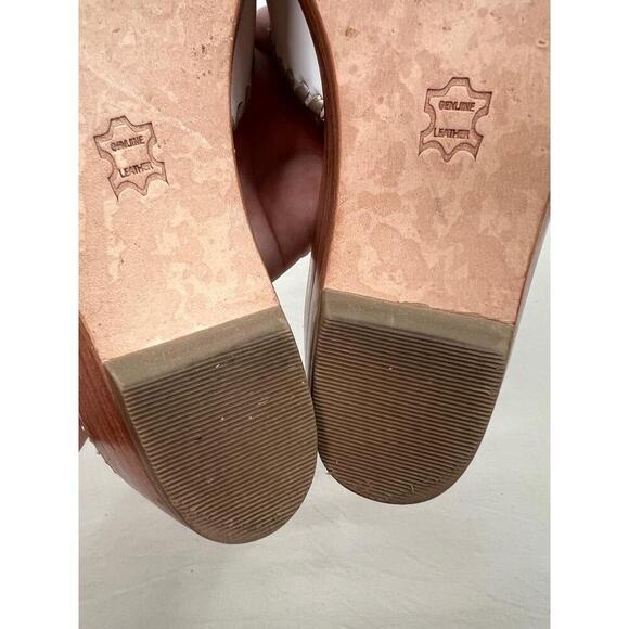 Jack Rogers Sandals Size 7M White Leather Thong SlipOn Low Wedge Classic - Picture 9 of 11